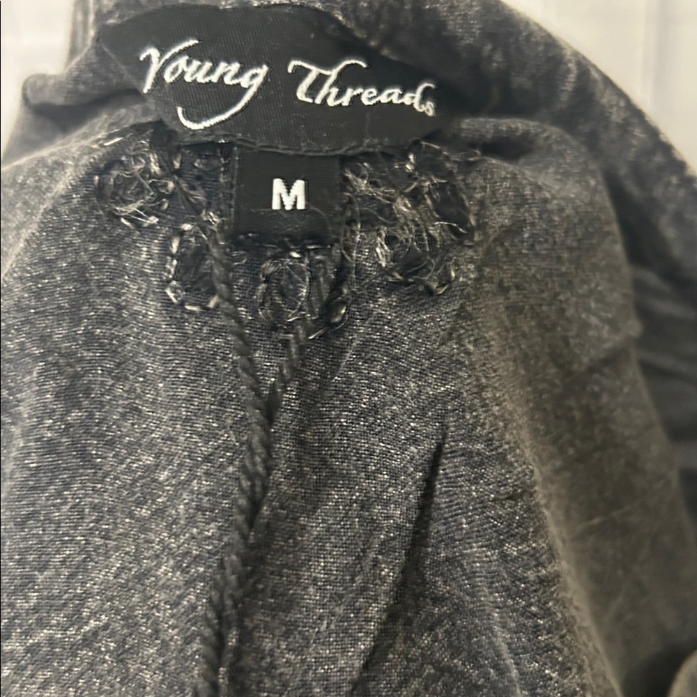 NWT Young Threads Chic Black Button-Up Women's Bl… - image 6